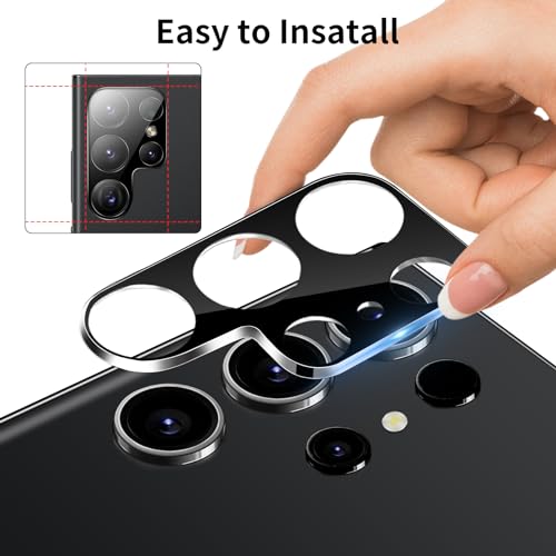 Dengduoduo 3 Pack Camera Lens Protector for Samsung Galaxy S25 Ultra, Tempered Glass Camera Protector Lens Cover, Ultra HD, 9H Hardness, Anti-Scratch, Case Friendly, Easy to Install [No Affect on Night Shots] - Image 5