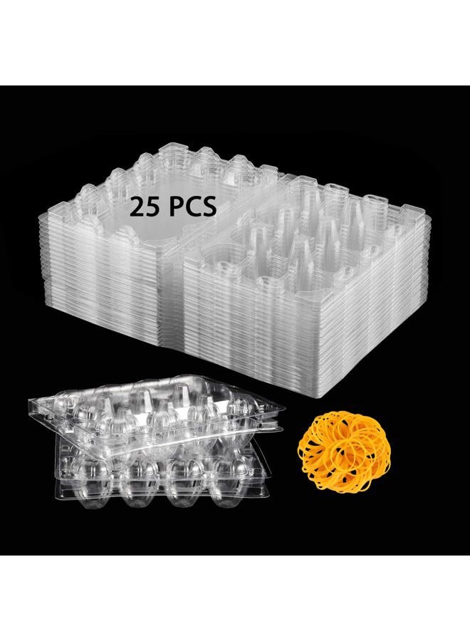 Loving Basso Quail Egg Cartons, 25 Pack, Each 12 Small Egg Trays, Reusable, Recyclable Plastic, Ideal for Refrigerator, 100% Eco-Friendly, Healthy and Pollution-Free - Image 1