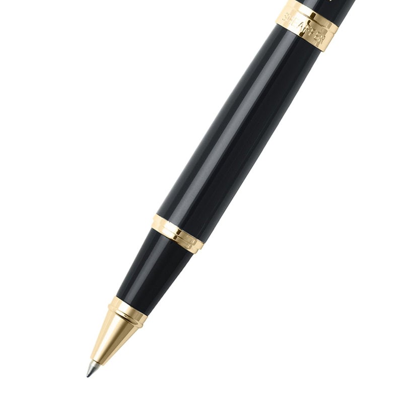 SHEAFFER قلم شيفر 300 E9325 أسود لامع مع تفاصيل ذهبية اللون RB - Image 4