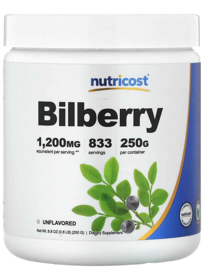 Nutricost Bilberry Powder, Unflavored, 8.8 oz (250 g)