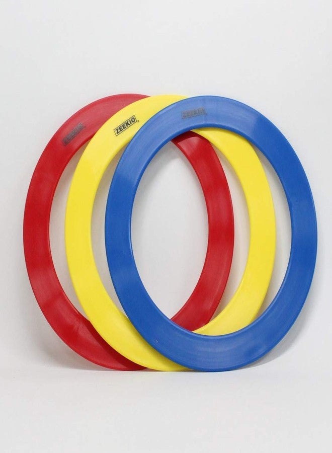 Zeekio Junior Juggling Rings - 9.5 Diameter - Set of 3 (Blue/Red/Yellow) - Image 2