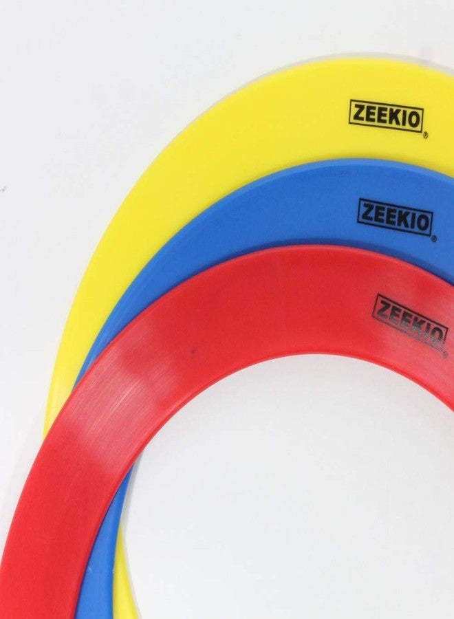 Zeekio Junior Juggling Rings - 9.5 Diameter - Set of 3 (Blue/Red/Yellow) - Image 3
