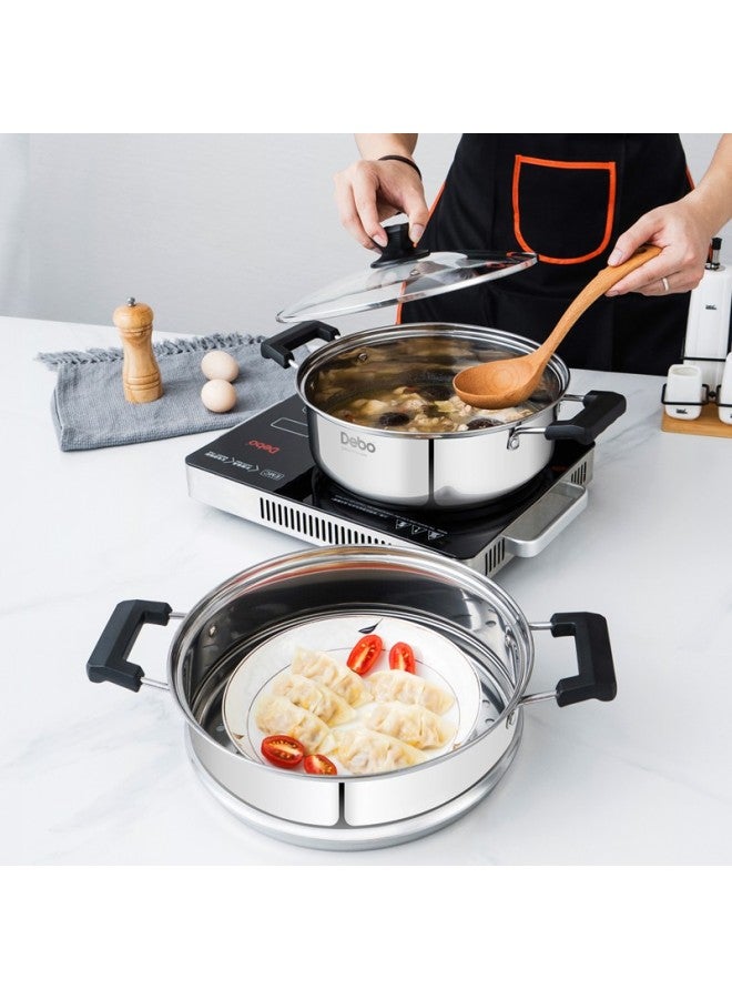 Debo Double-layer Stainless Steel Steamer Pot, 20cm Soup Pot, Thickened Pot Body, Large Capacity, Suitable For All Stoves - Image 5