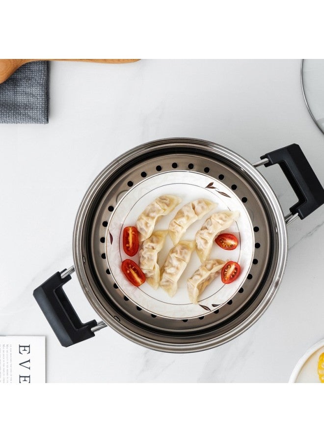 Debo Double-layer Stainless Steel Steamer Pot, 20cm Soup Pot, Thickened Pot Body, Large Capacity, Suitable For All Stoves - Image 4