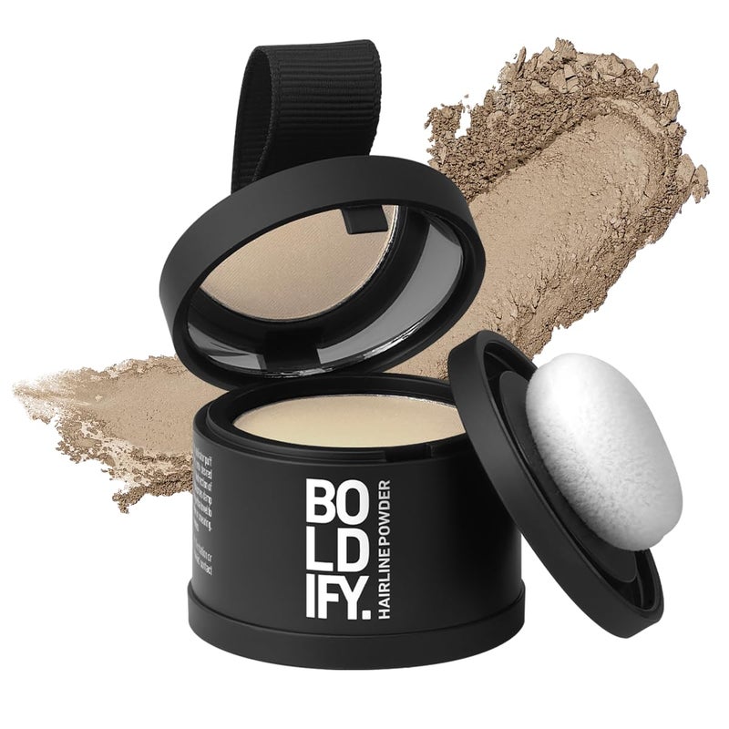 BOLDIFY Hairline Powder - Root Touch Up Hair Color for Gray Coverage - Bald Spot Concealing Hair Powder for Women & Men - 24-Hour Stain-Proof - Light Blonde - Image 1