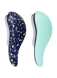 Glide Thru Detangling Hair Brushes For Adults & Kids Hair Detangler Hairbrush For Natural, Curly, Straight, Wet Or Dry Hair Hair Brushes For Women 2 Pack Terrazzo & Turquoise - pzsku/Z3D3CA72E53282EA5BC51Z/45/_/1721558470/8c165ef8-8945-4974-aca4-836b531ef84c