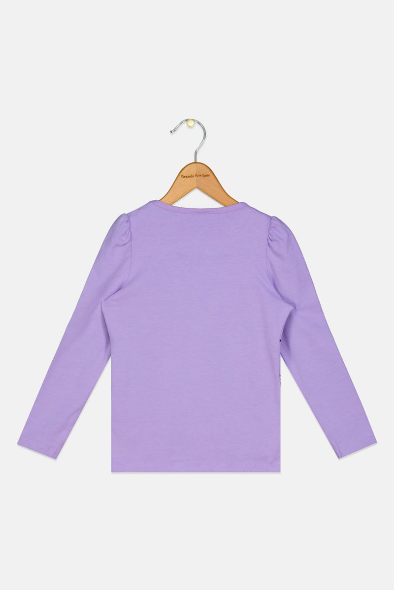 NAME IT تي شيرت طويل الأكمام بنات toddlers من Name It x Nickelodeon بطباعة جرافيك، لافندر - Image 2