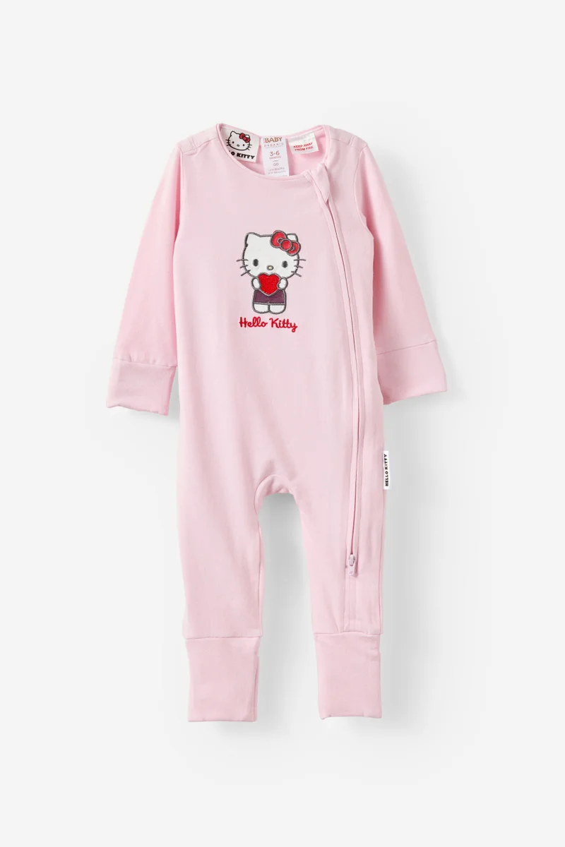 Cotton On Hello Kitty Sanrio Long Sleeve Zip Romper