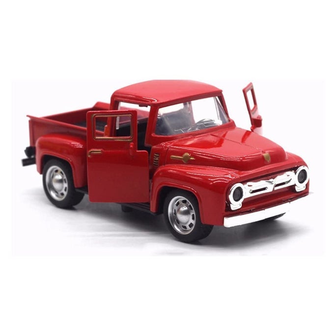 VINTAGE TRUCK DECORPICKUP METAL VEHICLE FOR FARMHOUSE MINI TRUCKS ADORNMENT HOMETABLEDESK XMAS ORNAMENTS FESTIVALS TRUCK VALENTINES DAY CHRISTMAS DECORATIONS
