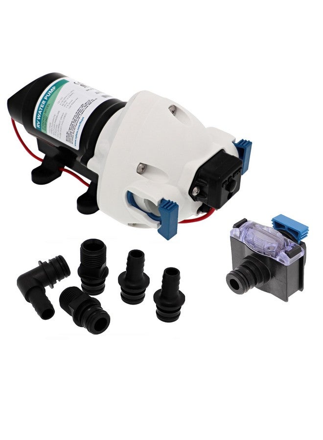 Flojet RV Water Pump R3526144D, 12 VDC 3-Chamber - Small Water Pump Ideal for Boats/Camper-Trailers - 3 GPM, 50 PSI - Self-Priming - Corrosion-Resistant & Quiet - Auto Shut-Off - Withstands Up to 160F - Image 1