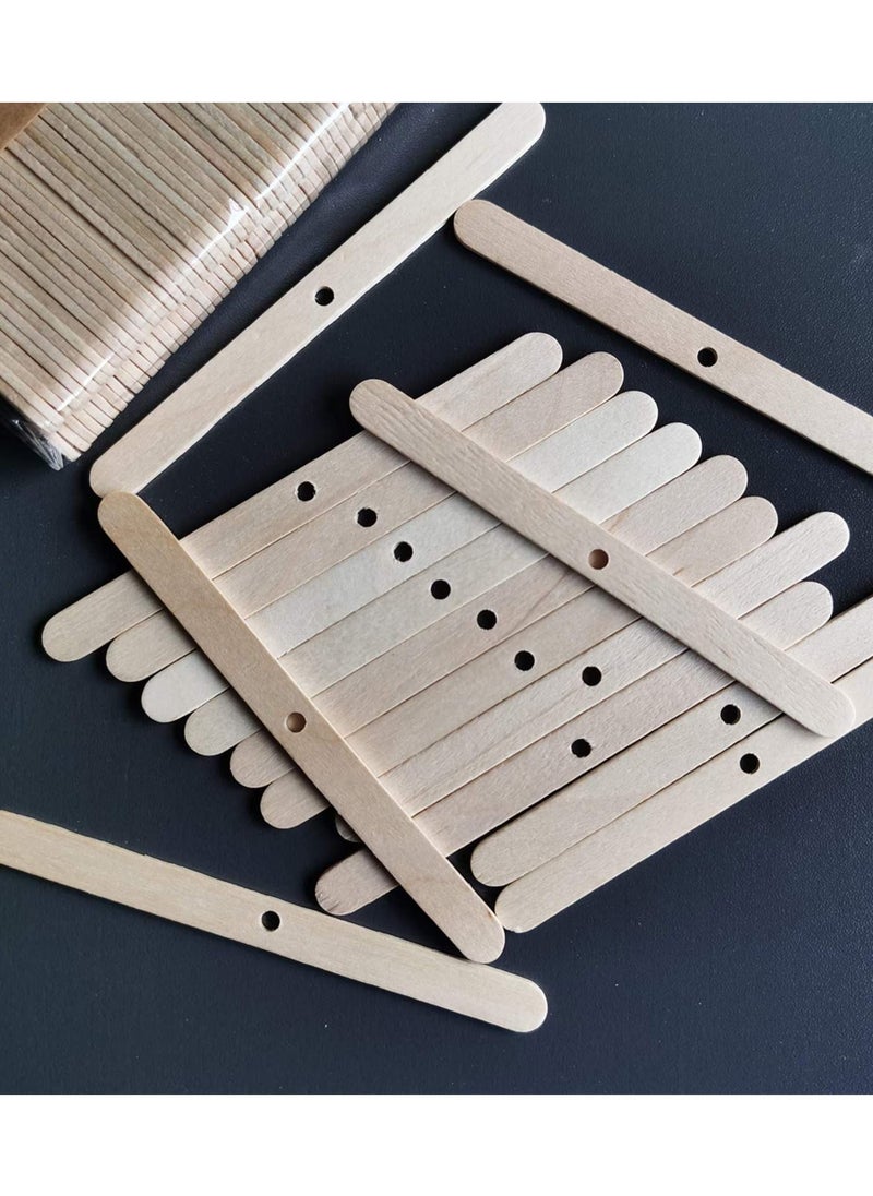 KASTWAVE - 100 Pcs Candle Wick Holders Candle Wicks Centering Device Candle Wick Bars Wick Holders for Candle Making Wick Clips for Candles Candle Centering Tool Wooden - Image 1