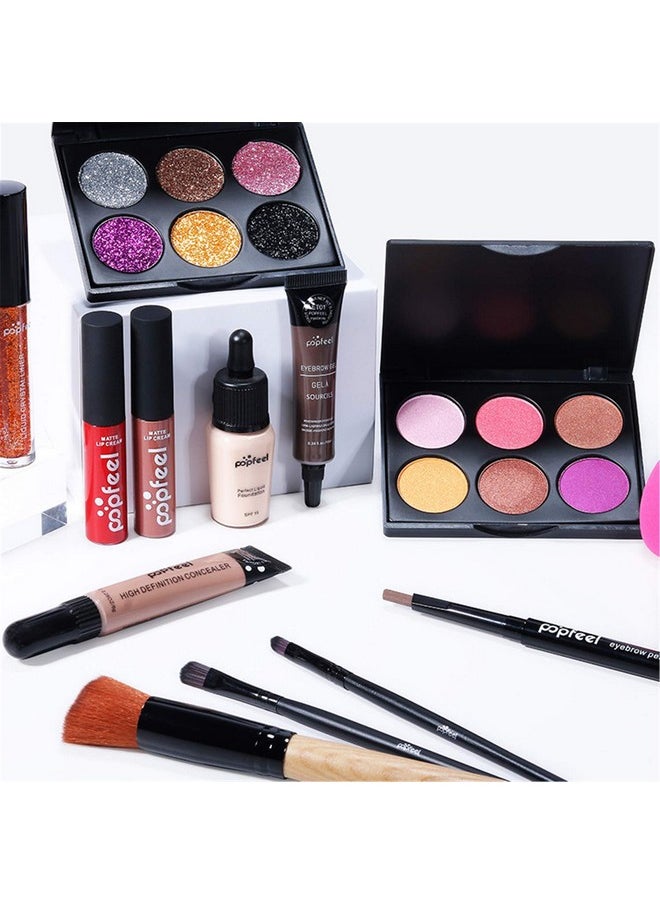 All In One Makeup Set Holiday Gift ; Full Makeup Kit For Women Essential Starter Bundle Include Eyeshadow Palette Lipstick Blush Cream Concealer Face Powder Eyeliner Mascara Lipgloss Brush - pzsku/Z3D3CDE8049F52146D2BFZ/45/_/1694502592/64f61402-c67a-4b9f-9171-b28edea4cab9