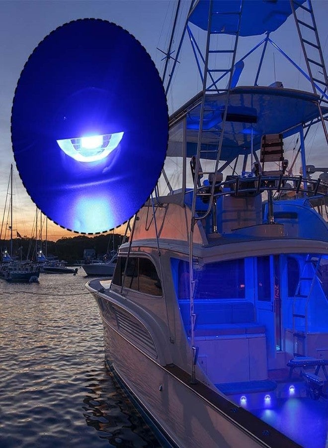 مجموعة CLGMarine من 4 قطع من مصابيح الإضاءة الداخلية للقوارب، مصابيح الدرج، مصابيح الإضاءة الجانبية، مصابيح مثبتة على السطح، مقاومة للماء بمعيار IP67، مناسبة لليخوت، المركبات الترفيهية، الكرفانات، القوارب العائمة، قوارب الصيد، القوارب الشراعية، تعمل بجهد 12 فولت تيار مستمر (أزرق) - Image 4