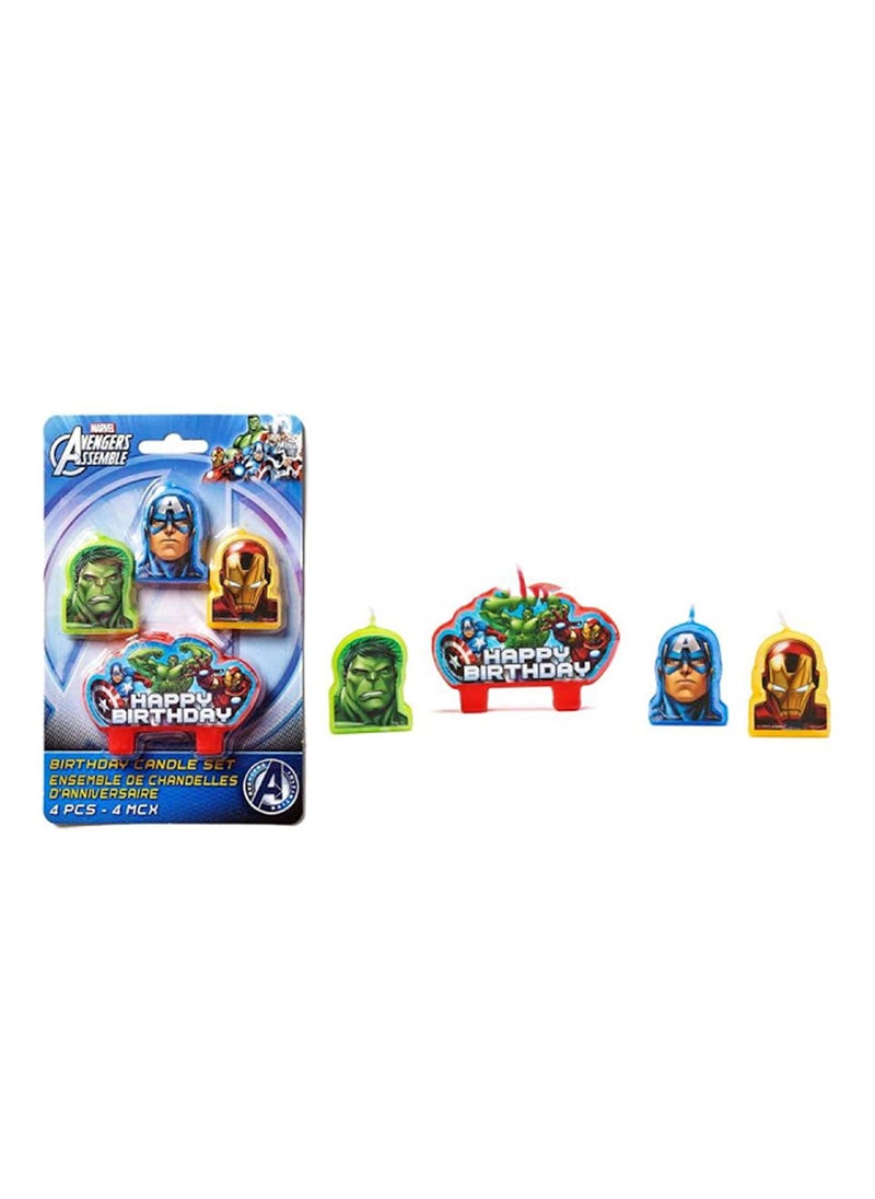 Funcart Funcart Superhero Candles Avenger Themed Birthday Cake Topper Candle 4pcsPack Unscented  - Image 2