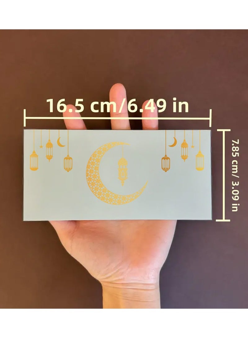 Generic Eid Festival White Envelopes (12pcs Golden Stamping) - 6 Mixed Patterns Cash Packaging for Ramadan/Eid Customs & Family Red Envelopes  - Image 3