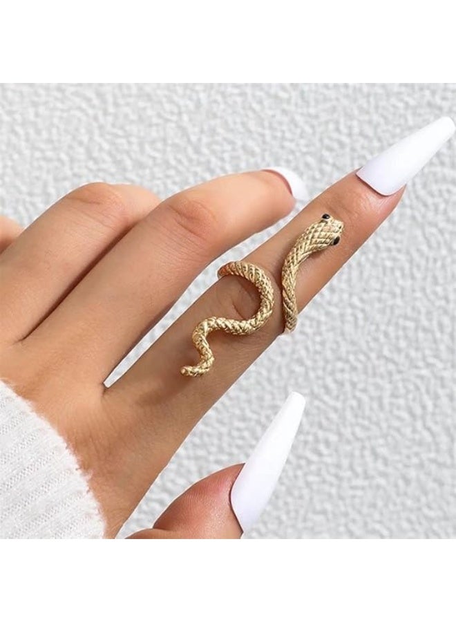 Fayrouz Jewellery A modern snake-design ring made of high-quality stainless steel, adjustable to fit all sizes, combining boldness and elegance in a unique piece, from Turquoise Jewelry. - Image 2
