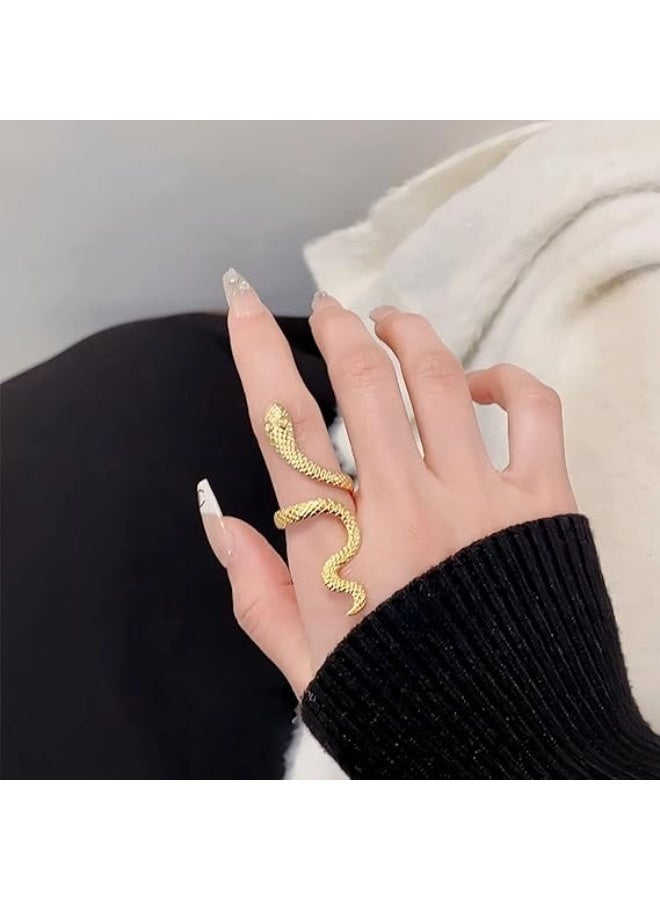 Fayrouz Jewellery A modern snake-design ring made of high-quality stainless steel, adjustable to fit all sizes, combining boldness and elegance in a unique piece, from Turquoise Jewelry. - Image 3