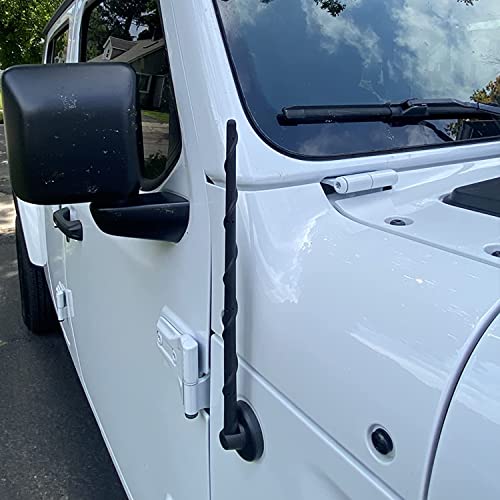 KSaAuto 13 Inch Antenna for Jeep Wrangler Accessories JK JL Unlimited Gladiator Accessories JT, Short Antenna Replacement Jeep JKU JLU Sahara Rubicon Sport Willys 4xe Mojave High Altitude - Image 2