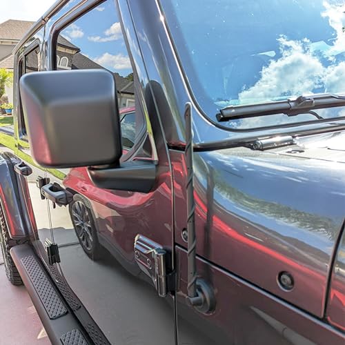 KSaAuto 13 Inch Antenna for Jeep Wrangler Accessories JK JL Unlimited Gladiator Accessories JT, Short Antenna Replacement Jeep JKU JLU Sahara Rubicon Sport Willys 4xe Mojave High Altitude - Image 3