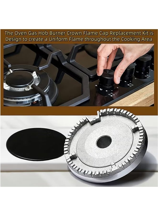 MVAQKLM  Set of 4 Gas Stove Burner Covers Cooker Hat Set Oven Gas Stoves Hob Burner Crown Flame Cap Cover for Kitchen Fit to Most Metal Stove Burner Cover(3 Sizes）  - Image 2