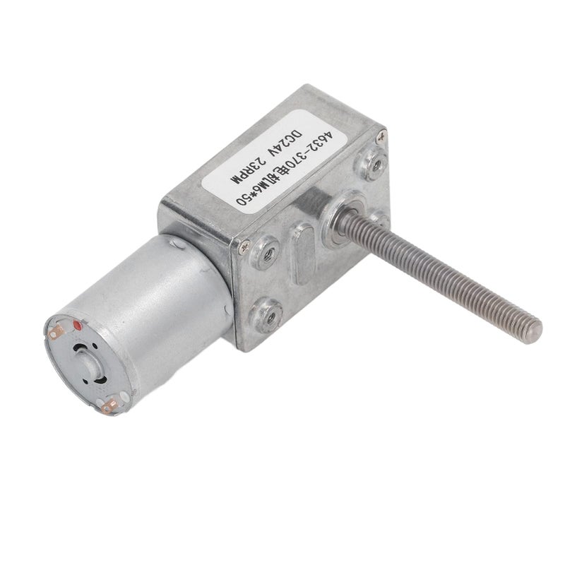 محرك تروس 24 فولت تيار مستمر 23 دورة في الدقيقة توربين مربع من النحاس والألومنيوم لفتح النوافذ والأبواب - Image 5