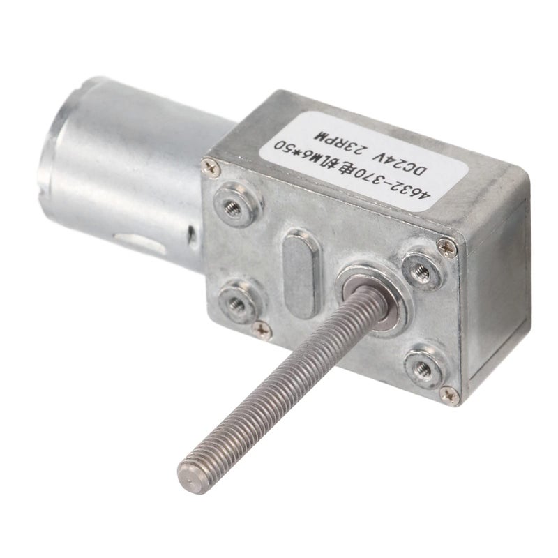 محرك تروس 24 فولت تيار مستمر 23 دورة في الدقيقة توربين مربع من النحاس والألومنيوم لفتح النوافذ والأبواب - Image 3