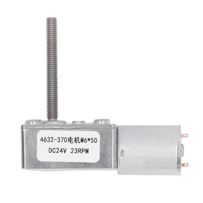 محرك تروس 24 فولت تيار مستمر 23 دورة في الدقيقة توربين مربع من النحاس والألومنيوم لفتح النوافذ والأبواب - Image 2