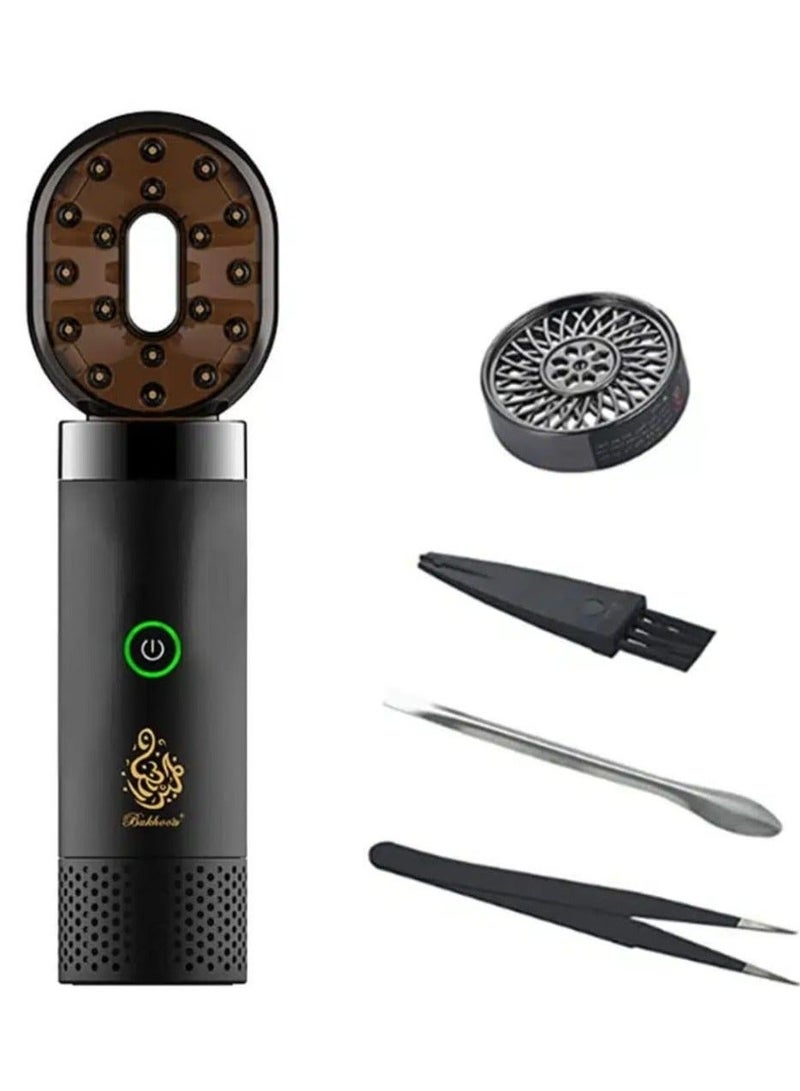 بخور مبخرة الشعر الذكية مبخرة الكترونية ذات مشط محمول متعدد الاستخدام مع منفذ شحن USB - Image 3