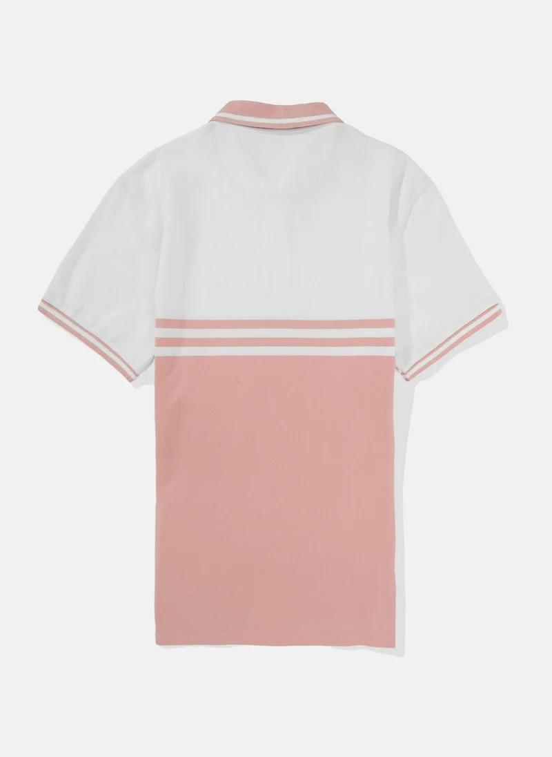 امريكان ايجل Striped Logo Polo Shirt