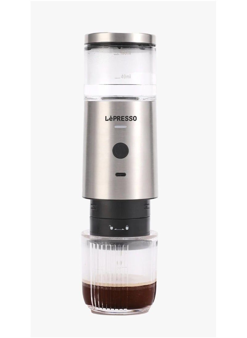 Stainless Steel Portable Espresso Coffee Maker Powder and Nespresso Pods Coffee Machine with 9 Bar Pressure, 100ml Water Tank Capacity - Silver - pzsku/Z3D3D6937AF35FDD6771CZ/45/_/1734528332/98b94fe1-8b82-4d28-bbd6-290e6e3905a9