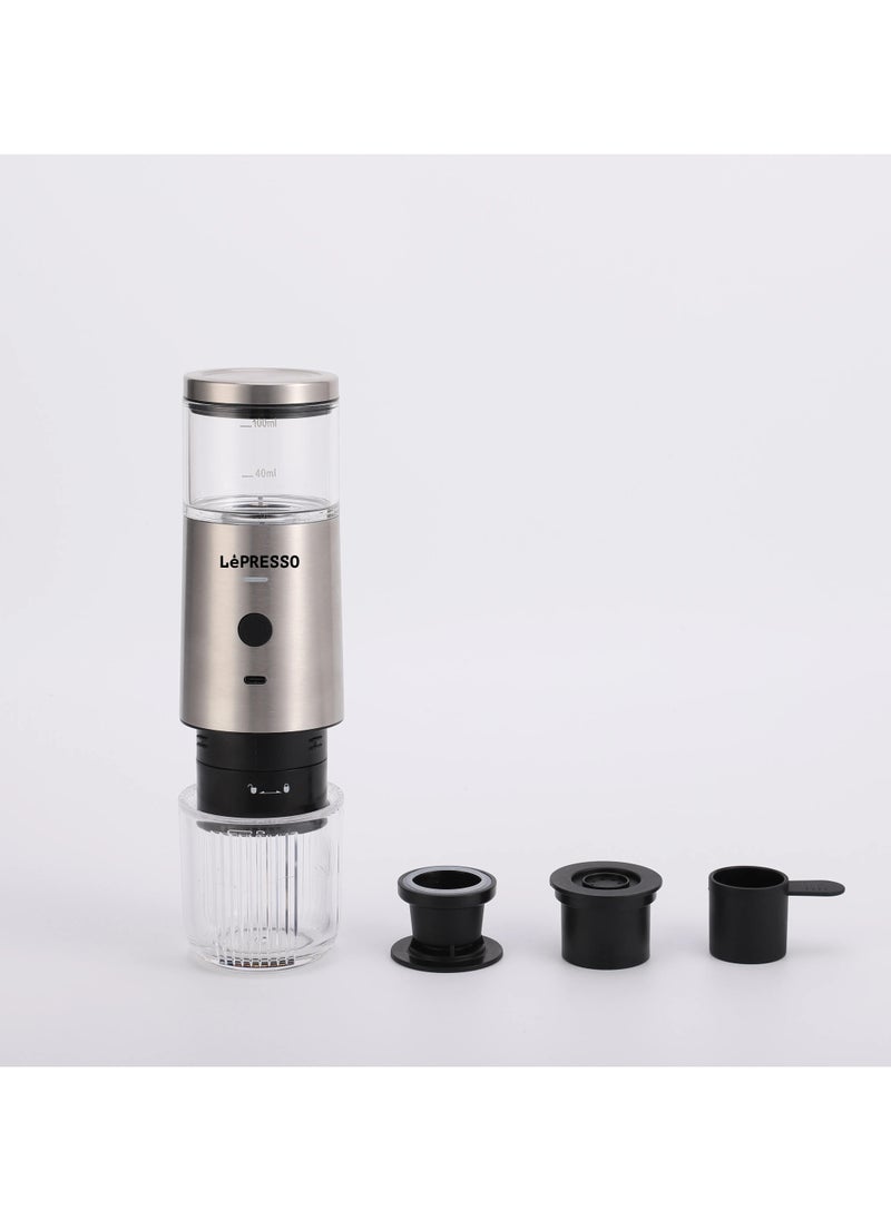 Stainless Steel Portable Espresso Coffee Maker Powder and Nespresso Pods Coffee Machine with 9 Bar Pressure, 100ml Water Tank Capacity - Silver - pzsku/Z3D3D6937AF35FDD6771CZ/45/_/1734846817/9af939c6-7ff8-4883-824f-250360863ff4