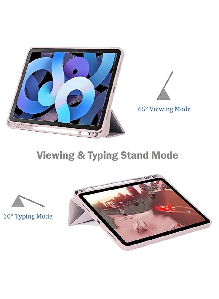 Case for New iPad Air 5th Generation (2022)/iPad Air 4th Generation (2020) 10.9 Inch, with Screen Protector and Auto Wake/Sleep Cover, Pink - Image 4