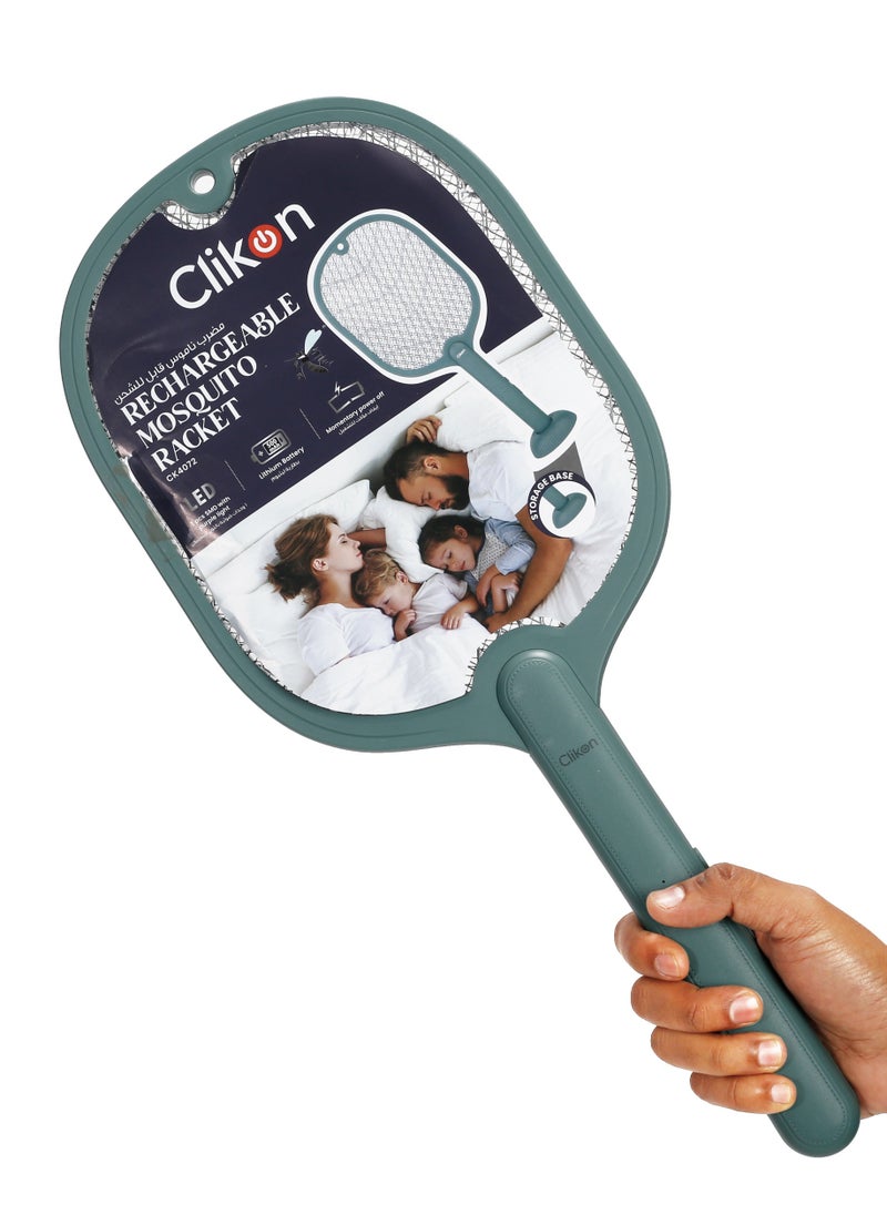 Clikon clikon Rechargeable Mosquito Swatter with Hi-Power LED Light - USB Power, Green Color with LED Light for Mosquitos Flies Pest Control for Indoor and Outdoor Use  - Image 1