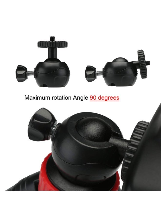 Xtore Flexi Tripod with 360° Rotation for All DSLR and Mobile Phone with Free Phone Holder Clip - (Pack of 1, Black and Red) - Image 2