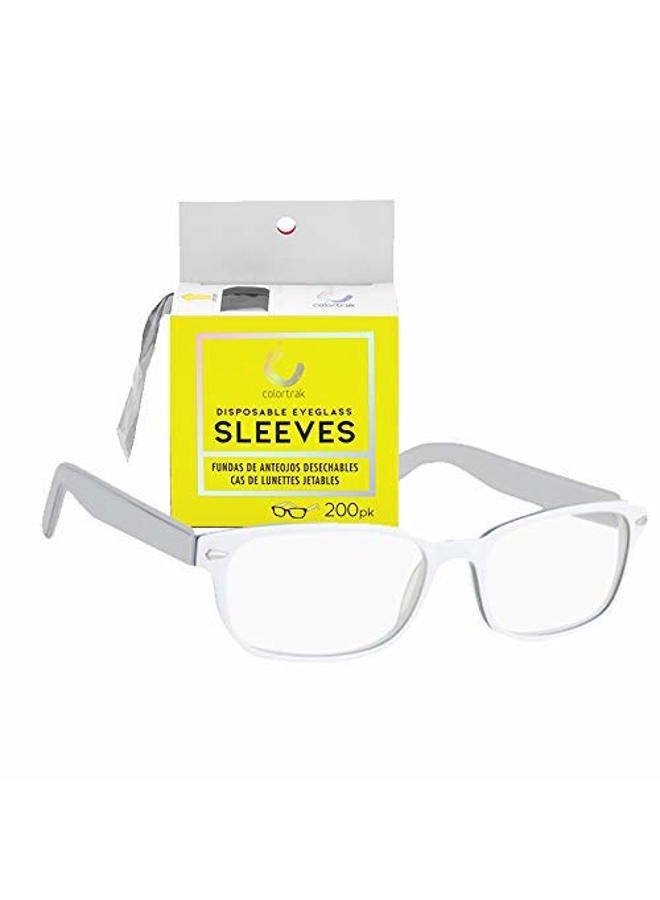 Colortrak Disposable Eyeglass Sleeves, Protect Eyeglasses During Salon Processes, Slides Over Most Eyeglasses, Stands Up Against Processes, Convenient Dispenser Box, Black, 200 Per Pack - Image 2