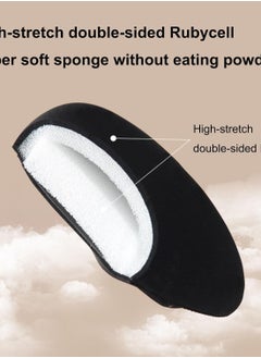 Lesha 2 Pcs Makeup Sponge for Liquid Foundation, Cream, and Powder, Pure Natural Foaming Puff, Makeup Tool for Liquid Foundation Loose Powder Face Makeup or Skin Care  - Image 3