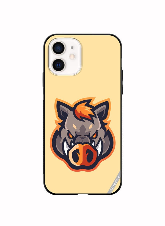 VR CREATIVE Protective Case Cover For Apple iPhone 12 mini Wild Boar Design Multicolour - Image 1