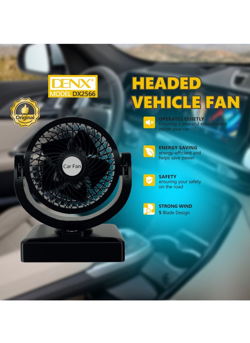Denx Headed Vehicle Fan Usb Powered And Strong Wind  - Image 3