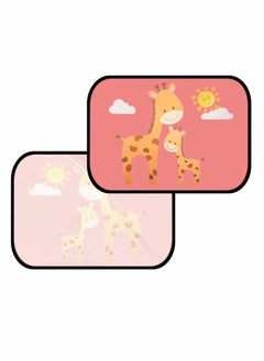 SYOSI Car Side Window Sun Shade for Baby Kid, 2 Pcs UV Block Sunlight Protection, Cartoon Giraffefor Window Shield  - Image 1