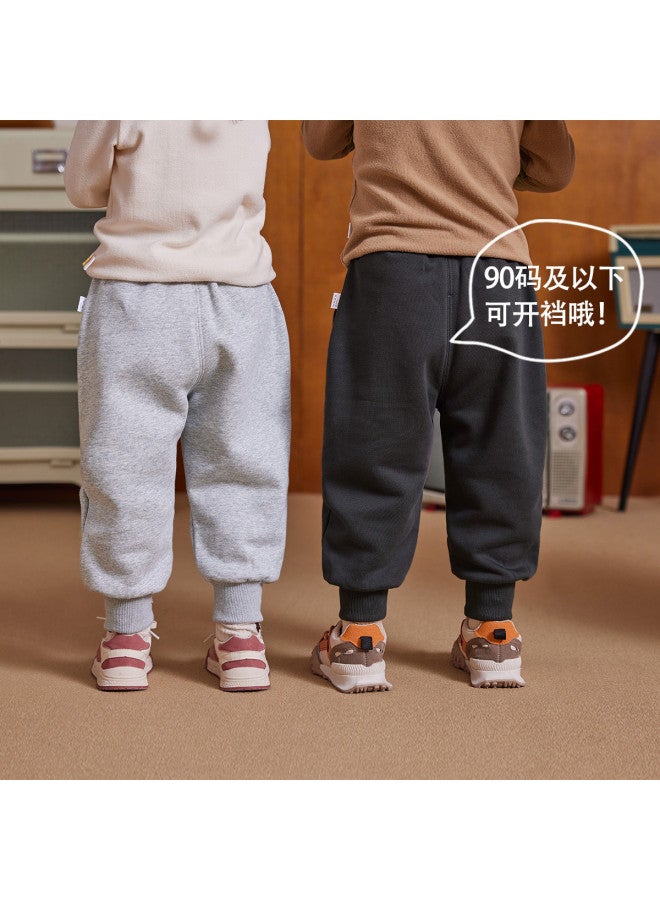 Doodle Home kids' Pants Winter Unisex Joggers Warm Fleece-lined Trousers Trendy Baby & Children's Clothing - Image 3