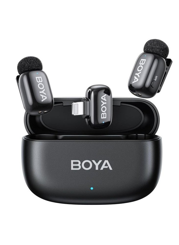 BOYA - Boya Mini-15 Wireless Microphone for iPhone with MFi Certified Ligntning Interface,Noise Cancellation, 30H Battery Life with Charging Case,Voice Changer Microphone,iPhone Microphone for Video Recording - Image 1