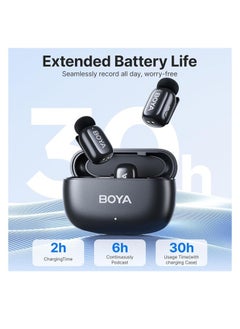 BOYA Boya Mini-15 Wireless Microphone for iPhone with MFi Certified Ligntning Interface,Noise Cancellation, 30H Battery Life with Charging Case,Voice Changer Microphone,iPhone Microphone for Video Recording  - Image 2