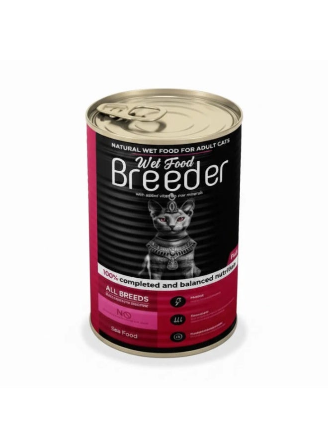 Breeder pate wet food with sea food for cat 400g