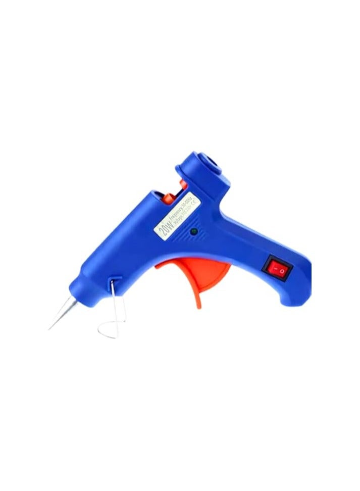 Powerful Handheld High Viscosity Glue Gun for Home Industrial Use with On/Off Button, Blue (20W, 7mm Melting Glue Stick)  - Image 1