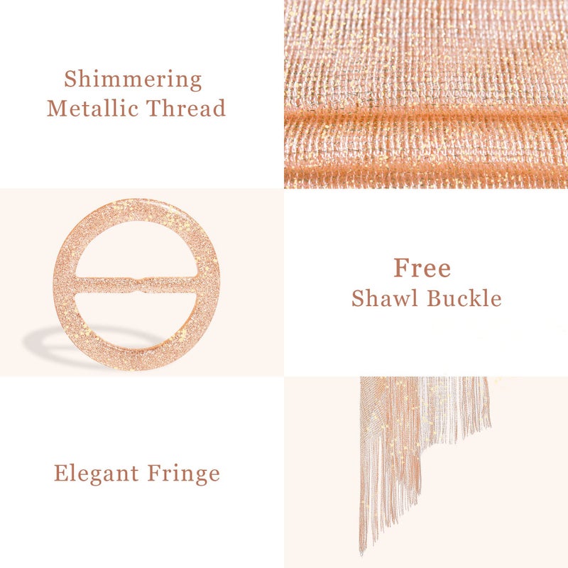 vimate Evening Dress Shawls and Wraps, Summer Thin Pashmina Scarf Shawl Wrap for Evening Party Dresses(Salmon) - Image 4
