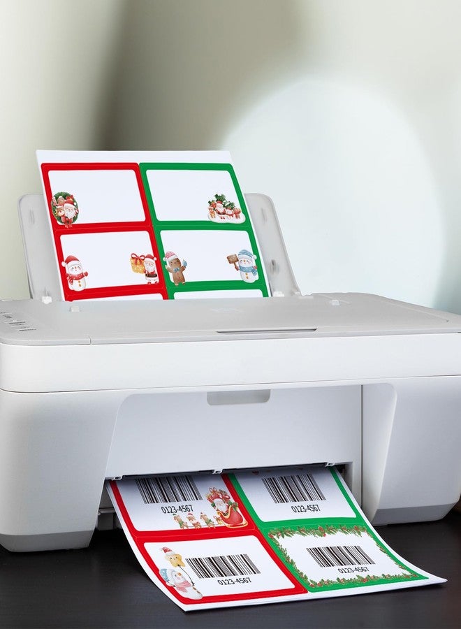 Ceiba Tree Christmas Address Labels Stickers 2 x 4 Inch Printable Mailing Labels Santa Snowman Wrapping Tags for Package Envelopes Boxes 200Pcs 10 Designs - Image 4