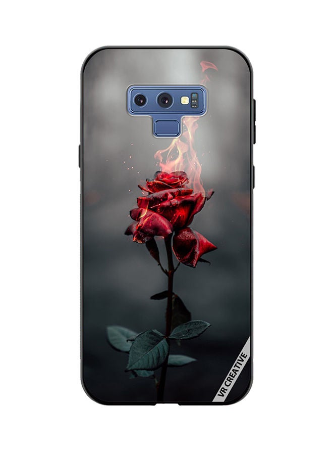 VR CREATIVE Protective Case Cover For Samsung Galaxy Note 9 Burning Rose Design Multicolour - Image 1
