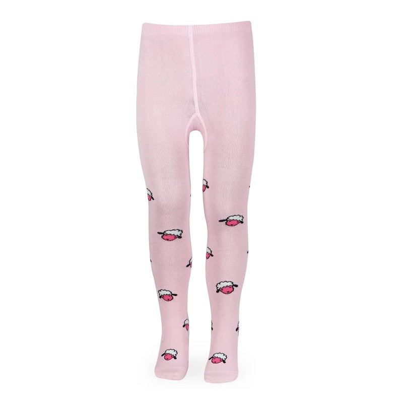 Bonjour Cute & Cozy Fancy Baby Tights|| Unisex Baby Tight||Pajami for babies|| Stockings for Kids || Cotton Printed Pajami|| Tights for Baby Girls & Baby Boys - BABY PINK - Image 5