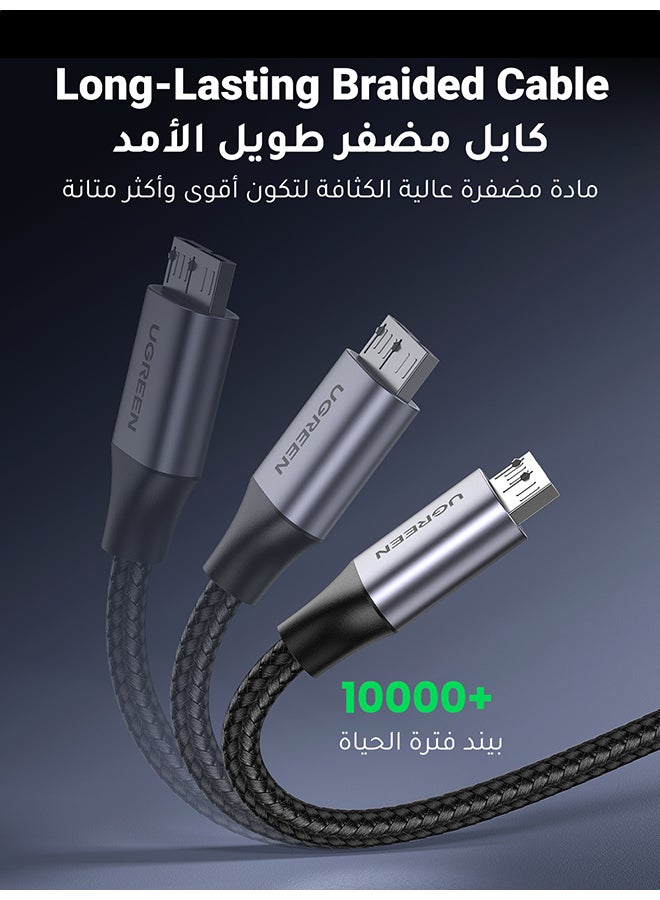 يو جرين كابل من USB-A ذكر إلى مايكرو USB3.0 B مغلف بالنايلون المضفور لمحركات الأقراص الخارجية، كما أنه متوافق مع سامسونج جالاكسي S5 ونوت 3 والكاميرات واسعة النطاق ومحركات الأقاص الصلبة وغيرها، بطول مترين - Image 5