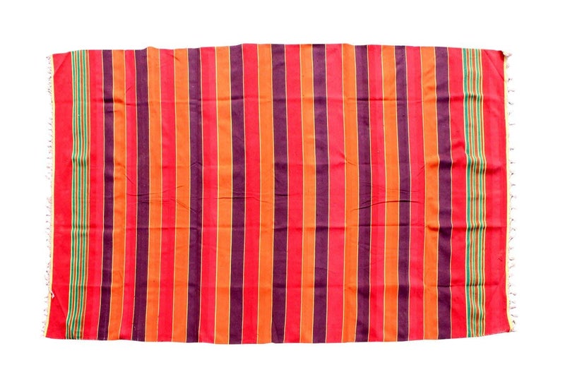 AYUS Solapuri Cotton Carpet (Multicolour, 88 Inch X 58 Inch) - Pack of 2 - Image 3